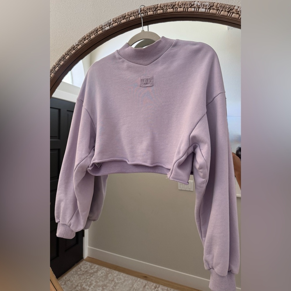 Lavender Cropped Sweatshirt